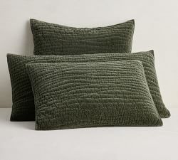 Washed Velvet Handcrafted Quilted Sham