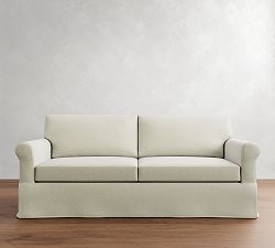 York Roll Arm Slipcovered Sleeper Sofa (75"&ndash;84")