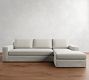 Big Sur Square Arm Slipcovered Chaise Sectional (114"&ndash;156")