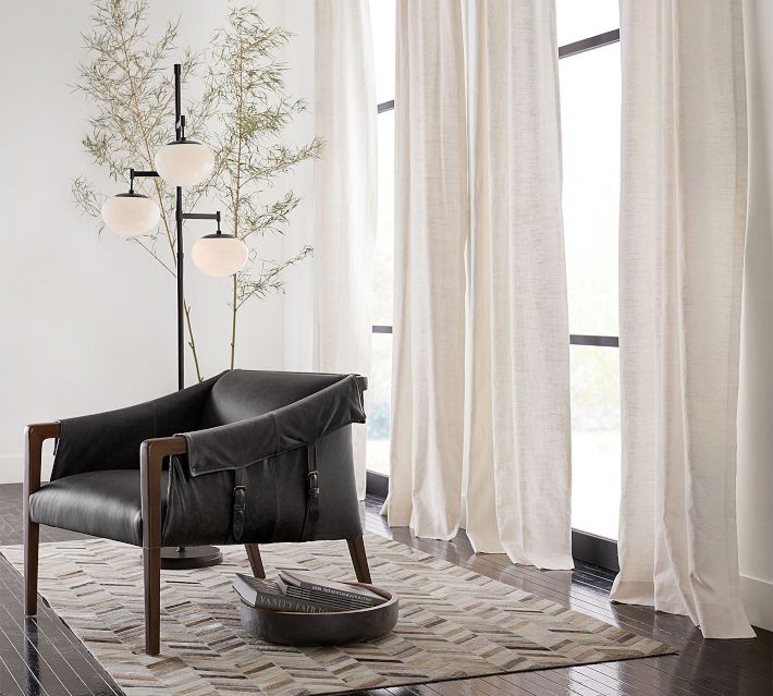 Lot de 2 rideaux en lin mélangé - Beige - Home All | H&M FR