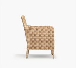 Huntington Wicker Roll Arm Outdoor Dining Chair