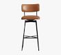 Maison Leather Swivel Stool