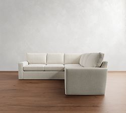 Pearce Square Arm Slipcovered 2-Piece L-Shaped Sectional (110")
