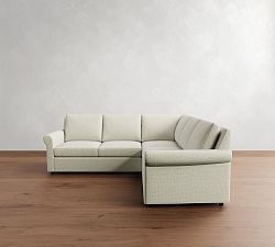 Sanford Roll Arm 3-Piece L-Shaped Sectional (95")