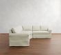 York Roll Arm Slipcovered 3-Piece L-Shaped Wedge Sectional (103")