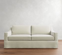 York Slope Arm Slipcovered Sleeper Sofa (72"&ndash;81")