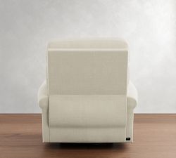 PB Comfort Modern Roll Arm Deluxe Power Swivel Recliner