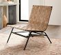 Shay Woven Leather Accent Chair