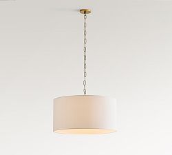 Linen Drum Pendant (24")