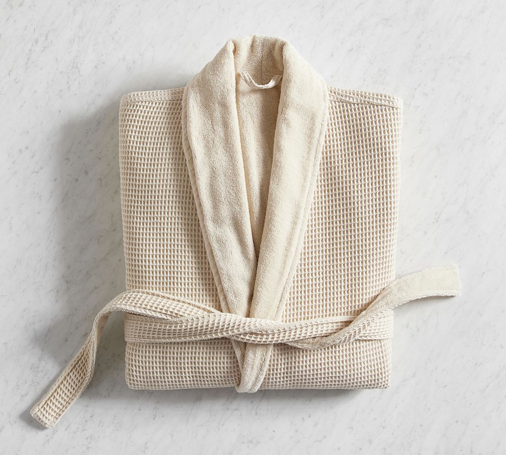 Waffle Weave Resort Robe - Oatmeal, Small