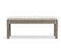 Universal Cushion Dining Bench Piped, High Performance Stripe; Petite Stripe Oatmeal