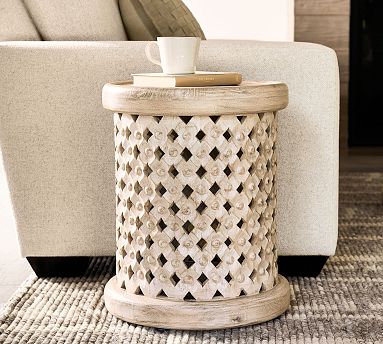 Pottery Barn Bodega Round Side Table