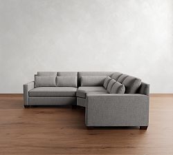 York Square Arm Deep Seat 3-Piece L-Shaped Wedge Sectional (108")