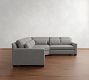 York Square Arm Deep Seat 3-Piece L-Shaped Wedge Sectional (108")