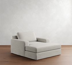 Big Sur Square Arm Slipcovered Chaise Lounge