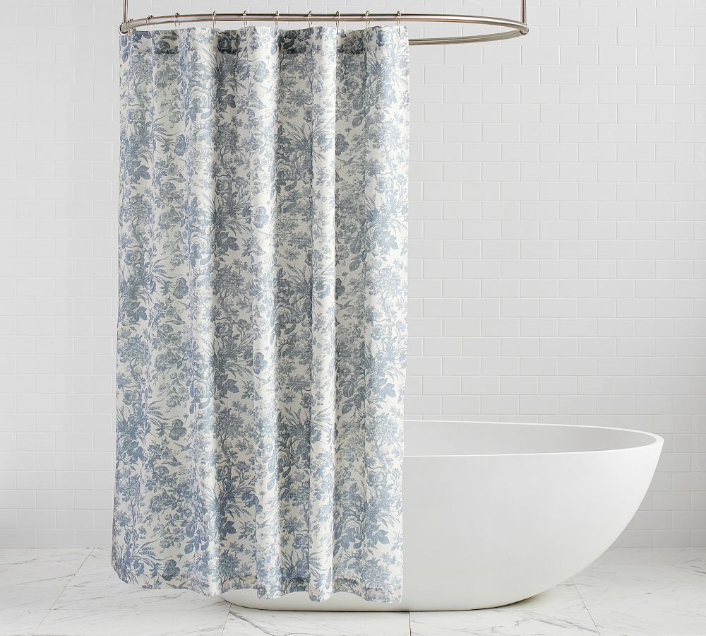 Sorrel Toile Shower Curtain - Steel Blue, 72"