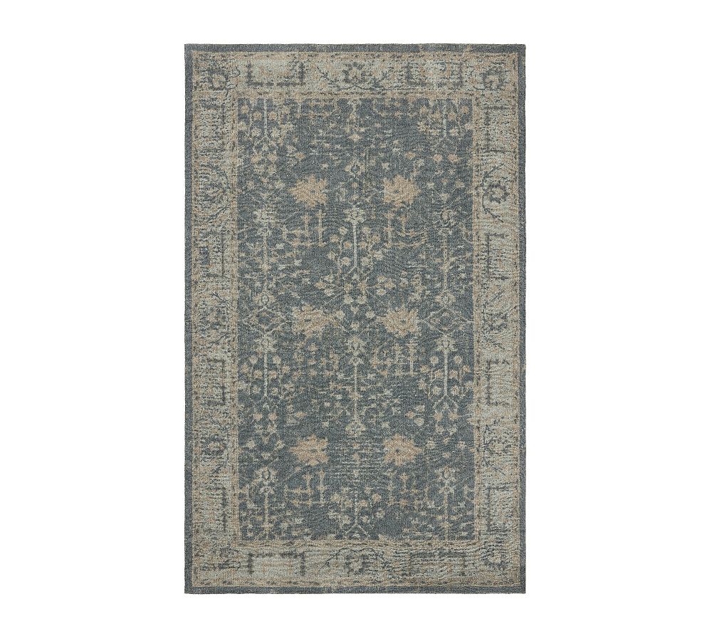 Reeva Handwoven Rug - Steel Blue, 2.5' x 12''