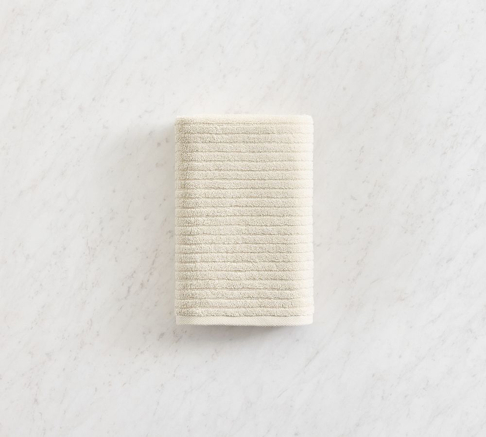 Classic Ribbed Organic Hand Towel - Oatmeal