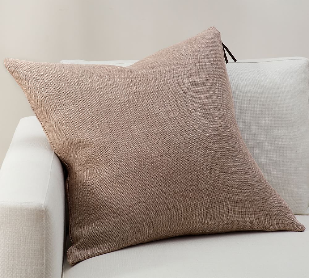 Belgian Linen Pillow - 24", Mulberry