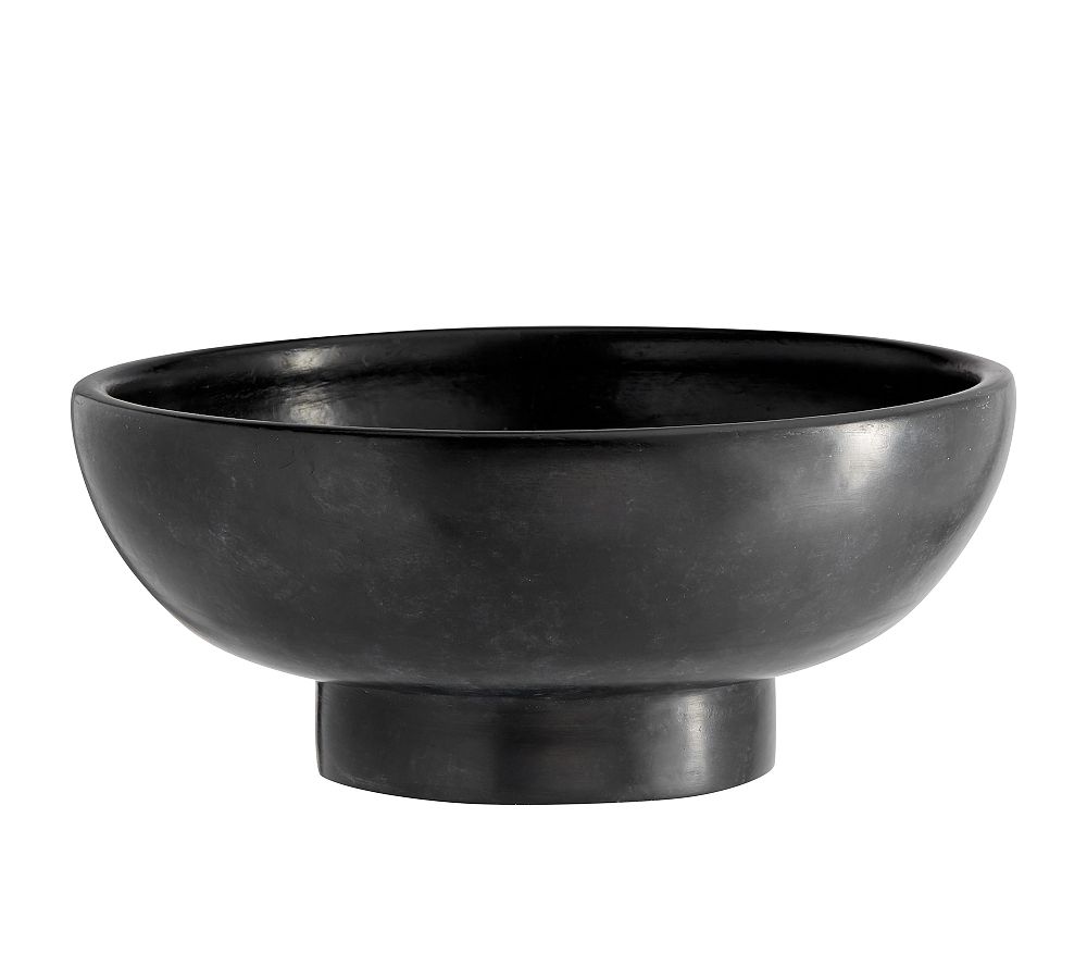 Orion Handcrafted Terracotta Decorative Bowls - Small, Black