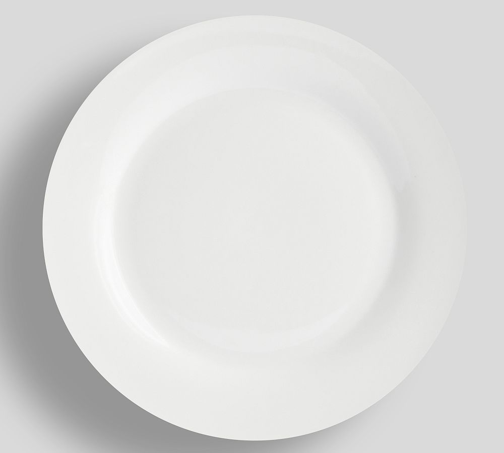 Caterer's Box Rim Porcelain Dinner Plates - Set of 12 - Set of 12 - White