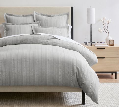 Sonoma Textured Striped Duvet Cover