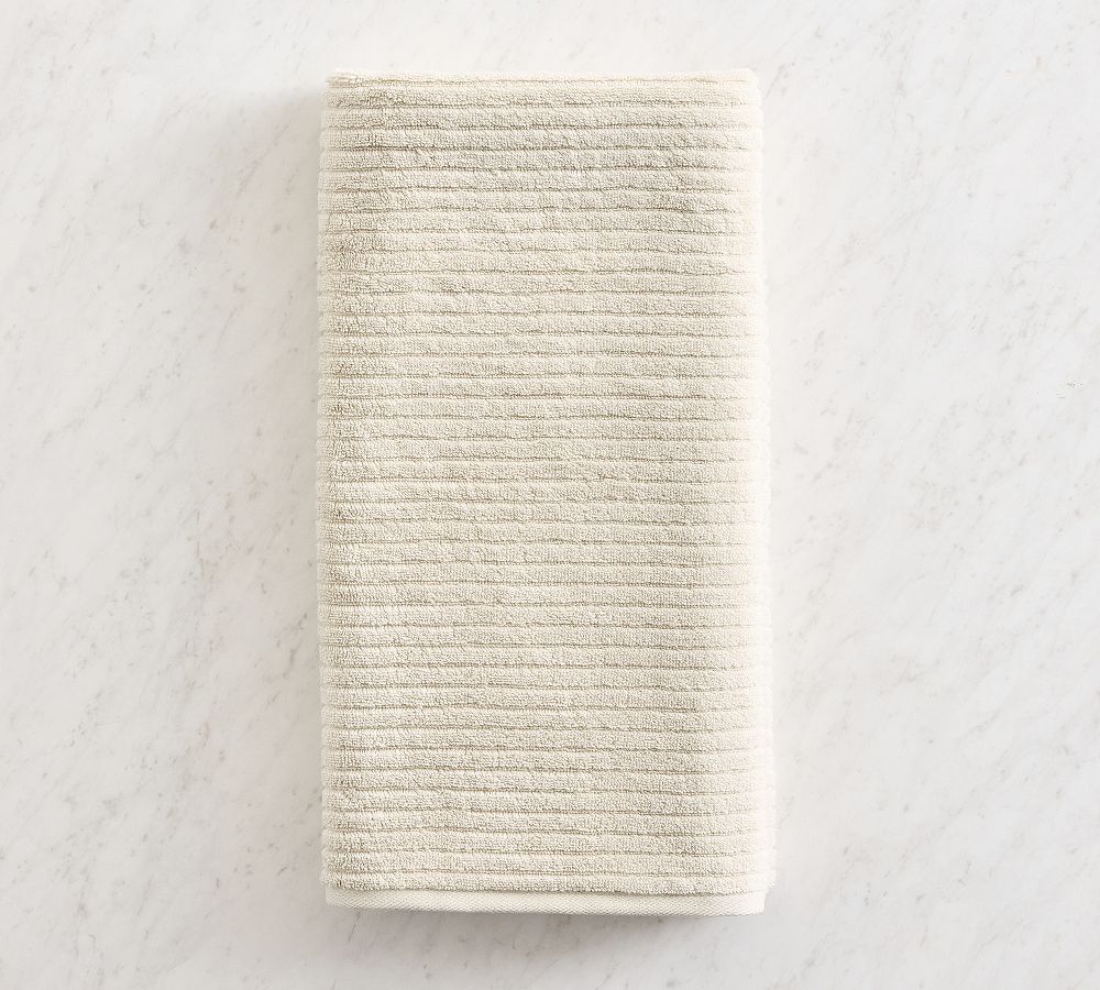 Classic Ribbed Organic Bath Towel - Oatmeal