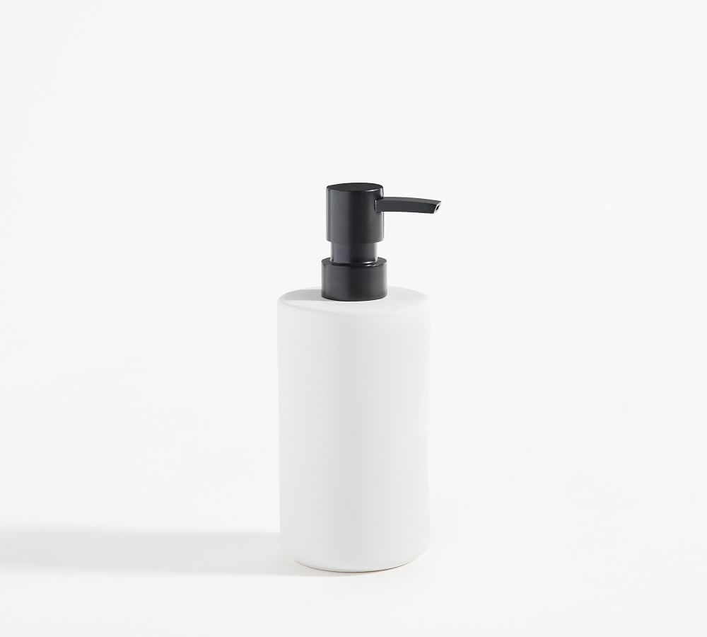 Mason Glazed Stoneware Bathroom Accessories - True White