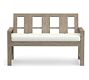 Universal Porch Bench Cushion,  Premium Performance Slub Weave; Natural (White)