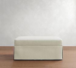 York Slipcovered Ottoman and a Half