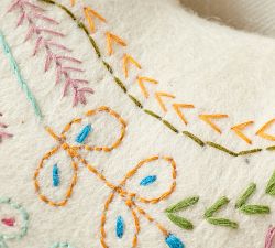 Flynn Embroidered Bird Shaped Pillow