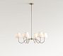 Baylor Round Pleated Shade Chandelier (38")