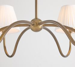 Baylor Round Pleated Shade Chandelier (38")