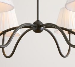 Baylor Round Pleated Shade Chandelier (38")