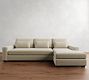 Big Sur Square Arm Deep Seat Chaise Sectional (105"&ndash;147")