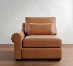 Build Your Own Big Sur Roll Arm Deep Seat Leather Sectional