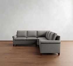 Cameron Roll Arm 3-Piece L-Shaped Wedge Sectional (105")