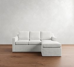 Cameron Slope Arm Slipcovered Reversible Chaise Sectional (85")