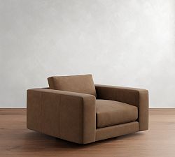 Carmel Lounge Leather Swivel Chair