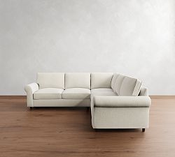 PB Comfort Roll Arm 3-Piece L-Shaped Sectional (108")