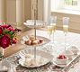 Heirloom Scalloped Heart Stoneware Tiered Stand