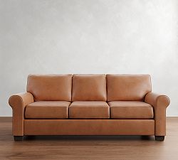 Buchanan Roll Arm Leather Sleeper Sofa (87")