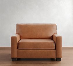 Buchanan Square Arm Leather Twin Sleeper Sofa  (54")