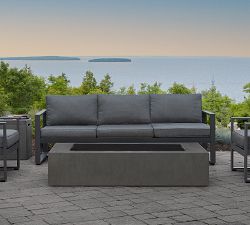 Arbor Concrete Low Rectangular Fire Pit Table (60")