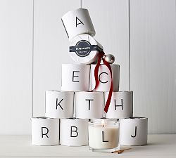 Modern Alphabet Votive Candle