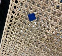 Open Box: Lisbon Cane Dining Chair, Set of 2 - Saville Flax, Brushed Ebony Finish