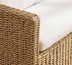 Kostas Wicker Outdoor Porch Bench (54")