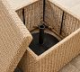 Kostas Wicker Umbrella Stand Side Table with Storage (20")