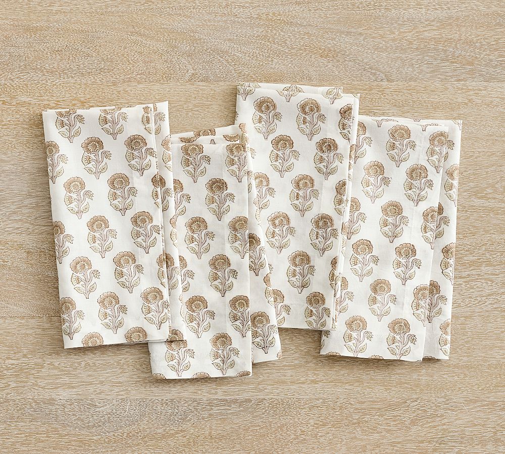 Alice Print Cotton Napkins - Set of 4