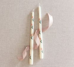 Pattern Taper Candles - Set of 2